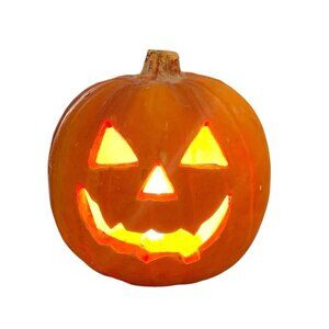Vintage 1993 Trendmasters Light Up Jack O Lantern Pumpkin Halloween Decor Works